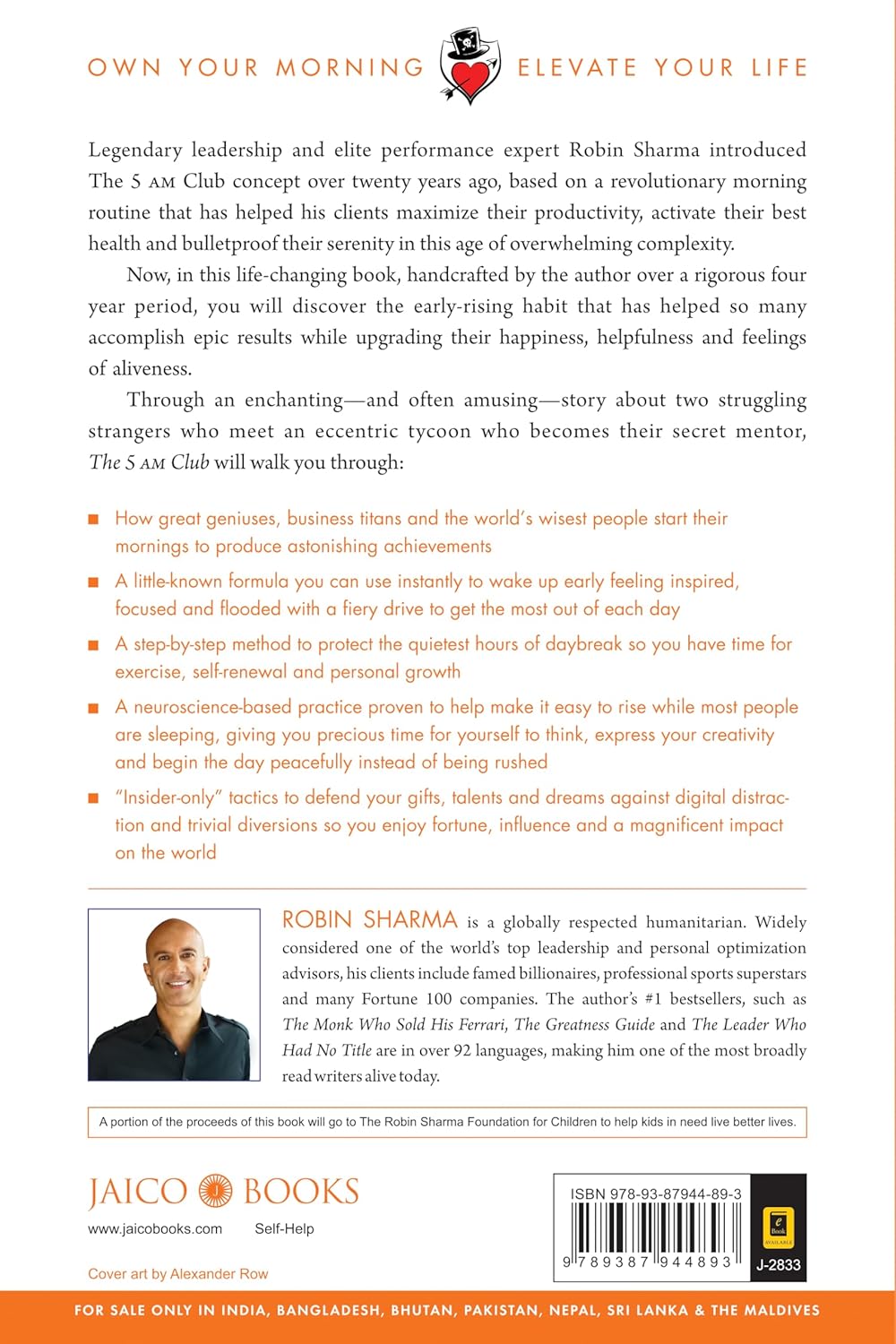 The 5 AM Club: Own Your Morning. Elevate Your Life by Robin Sharma (Author) Format: Paperback - Image 2
